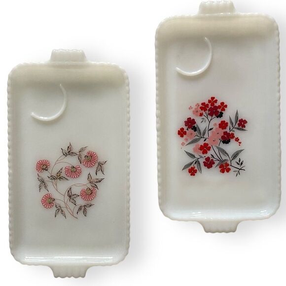 Anchor Hocking Fire King Primrose & Fleurette Snack PLATES ONLY - Picture 9 of 16